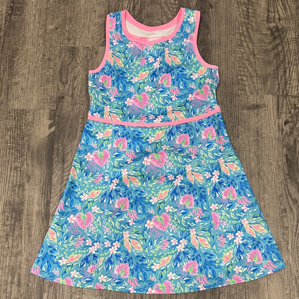 Tommy Bahama Blue and Pink Floral Kids Dress
